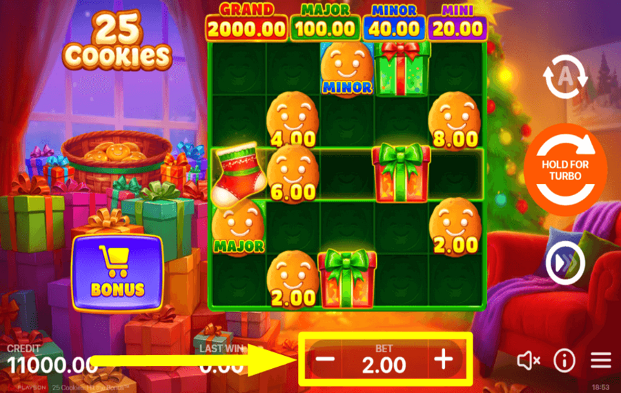 25 Cookies Hit the Bonus SELECCIONA LA APUESTA.