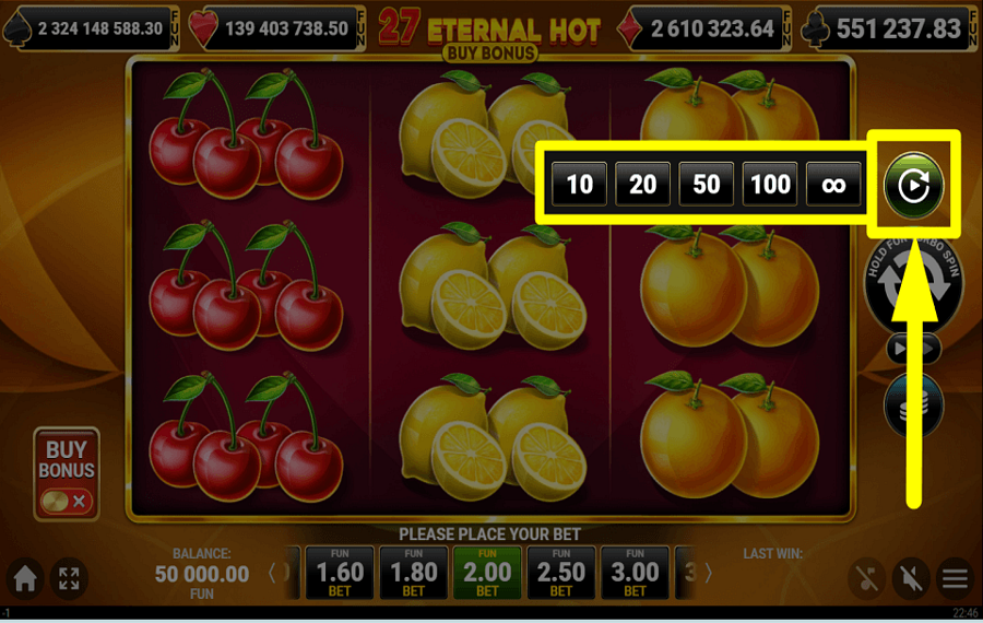 27 Eternal Hot Buy Bonus AUTOPLAY AKTIVIEREN.