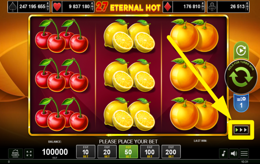 27 Eternal Hot ACCELERARE GLI SPIN.