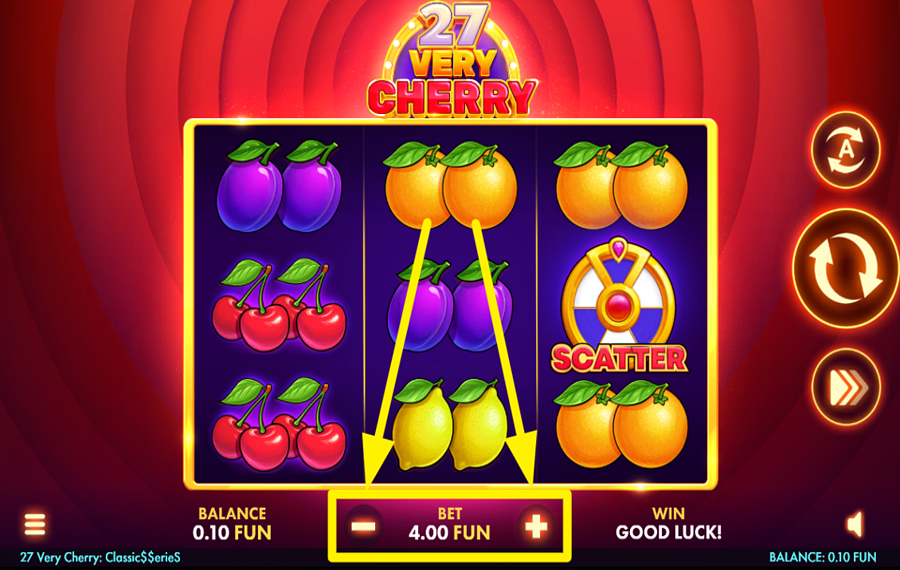 27 Very Cherry Classics Series ASSEGNARE UN VALORE DI SCOMMESSA.