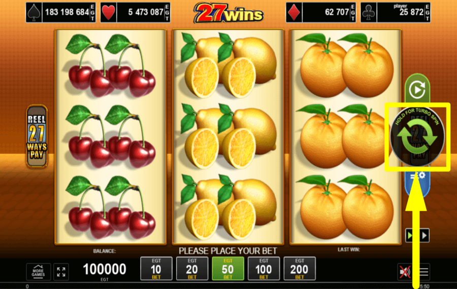 27 Wins ВРАЩАЙТЕ БАРАБАНОВЫ.