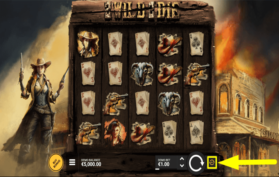 2 Wild 2 Die SELECT AUTOMATIC SPINS.