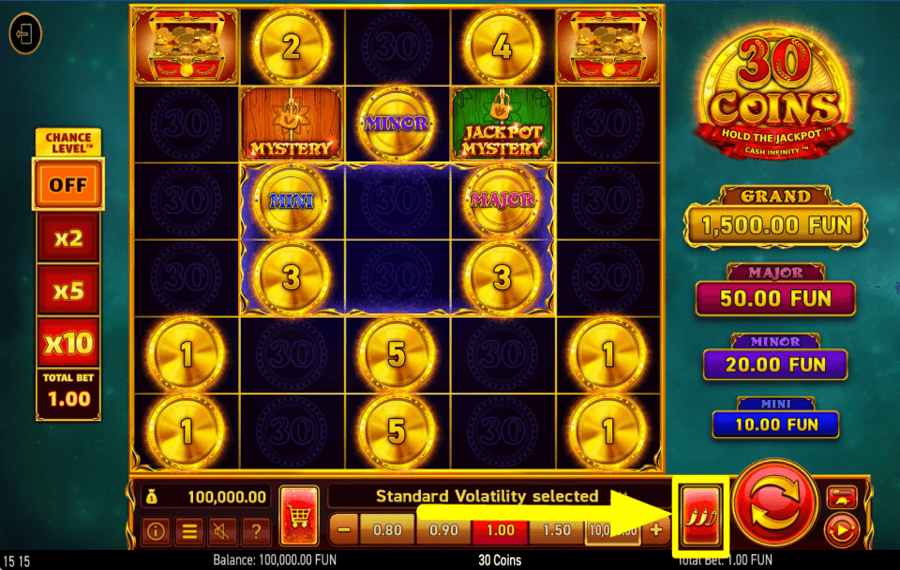 30 Coins CONTROL THE VOLATILITY.