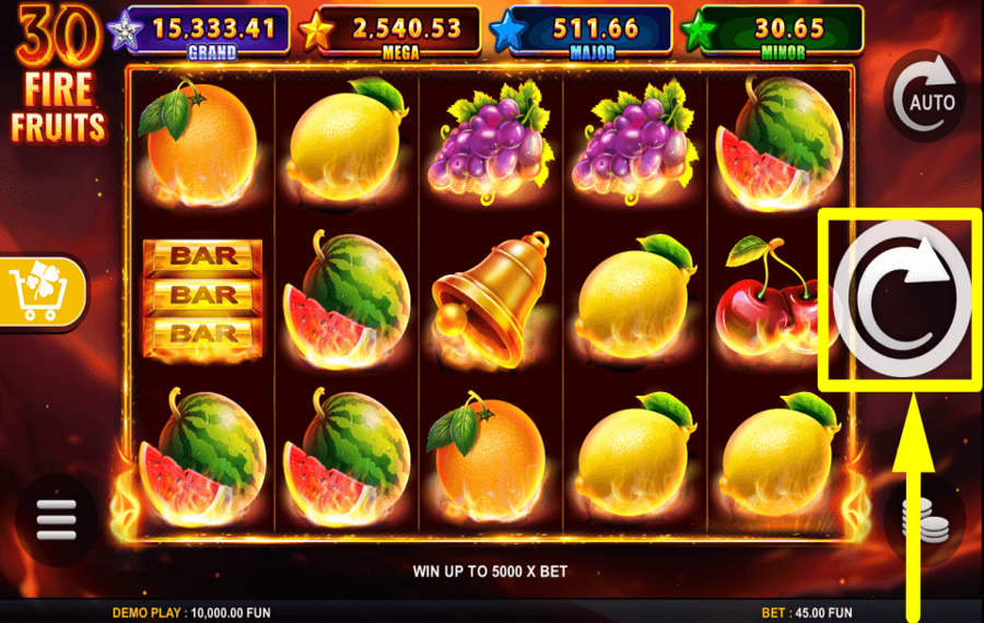 30 Fire Fruits START GAMBLING.