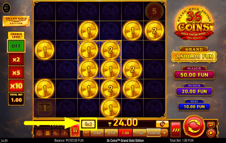 36 Coins Grand Gold Edition ACCETTA IL RISCHIO.