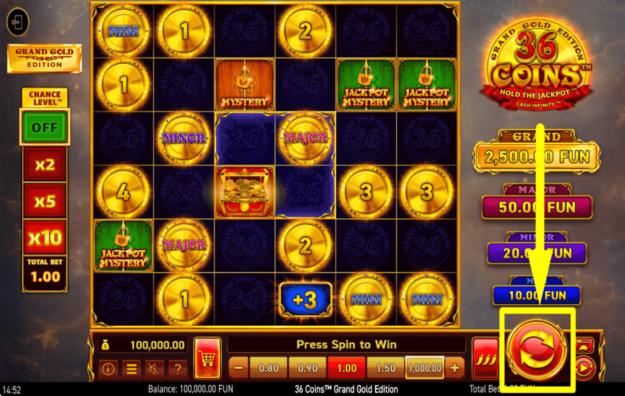 36 Coins Grand Gold Edition PUNTA ALLE RICOMPENSE.