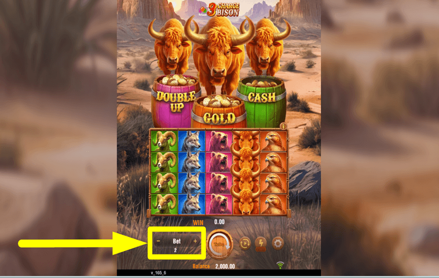 3 Charge Bison PLACE YOUR WAGER.