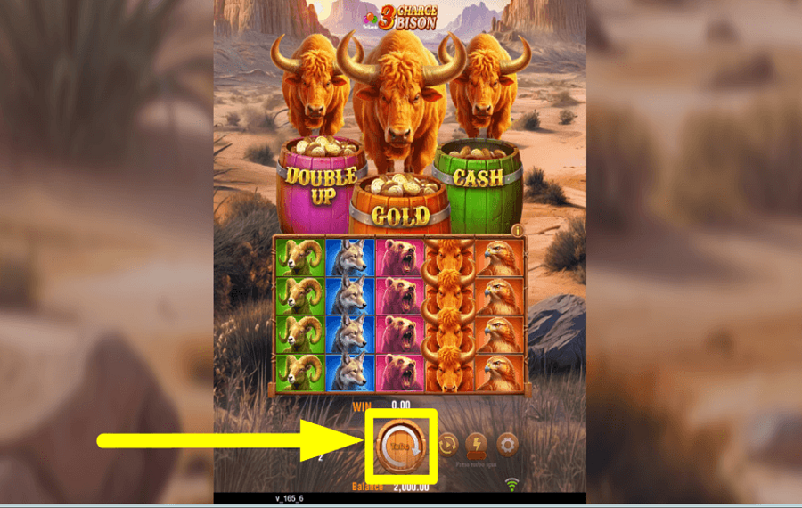 3 Charge Bison PLAY FOR PRIZES.