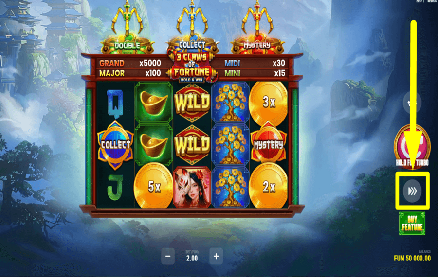 3 Claws of Fortune ACELERA EL JUEGO.