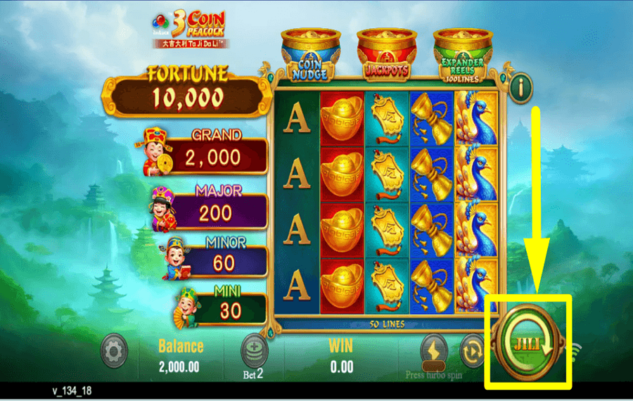 3 Coin Golden Peacock DA UNA VISTA.