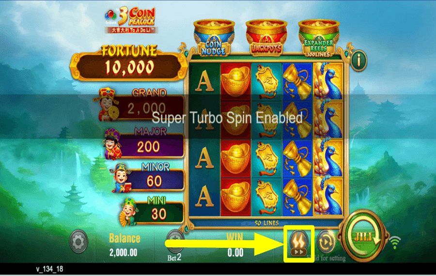 3 Coin Golden Peacock CAMBIA EL RITMO.