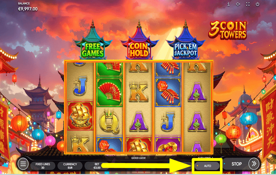 3 Coin Towers CHOISISSEZ LA LECTURE AUTOMATIQUE.