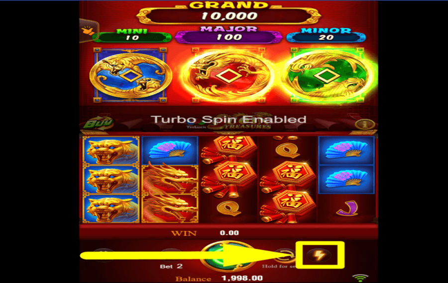 3 Coin Treasures SPEED UP THE SPINS.