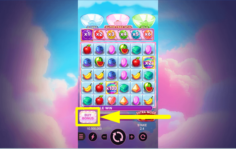 3 Combo Bombs ACQUÉRIR DES BONUS.