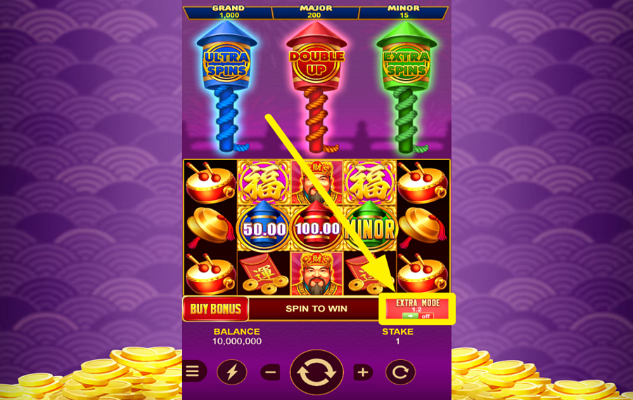 3 Combo Lucky Crackers ACTIVER LE MODE SUPPLÉMENTAIRE.