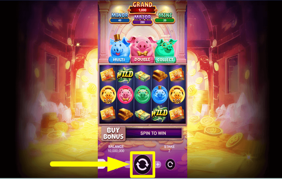 3 Combo Piggy FANGEN SIE MIT DEM SPIELEN AN.