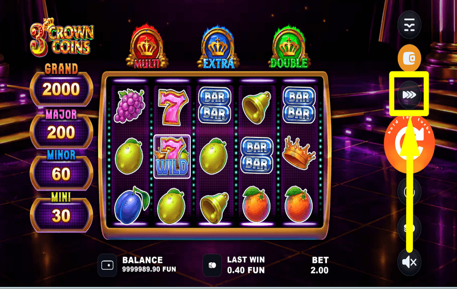 3 Crown Coins STEP ON THE GAS.