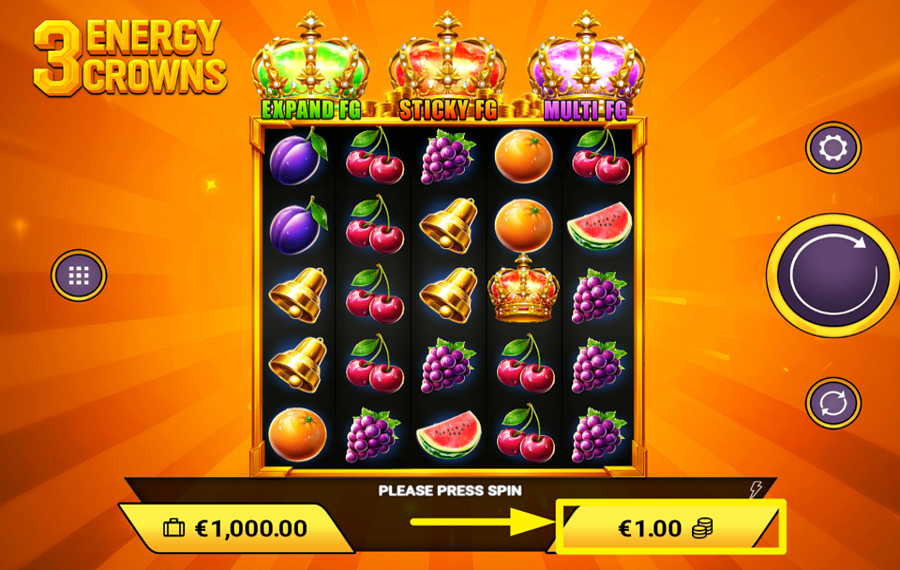 3 Energy Crowns INDIQUEZ VOTRE MISE.