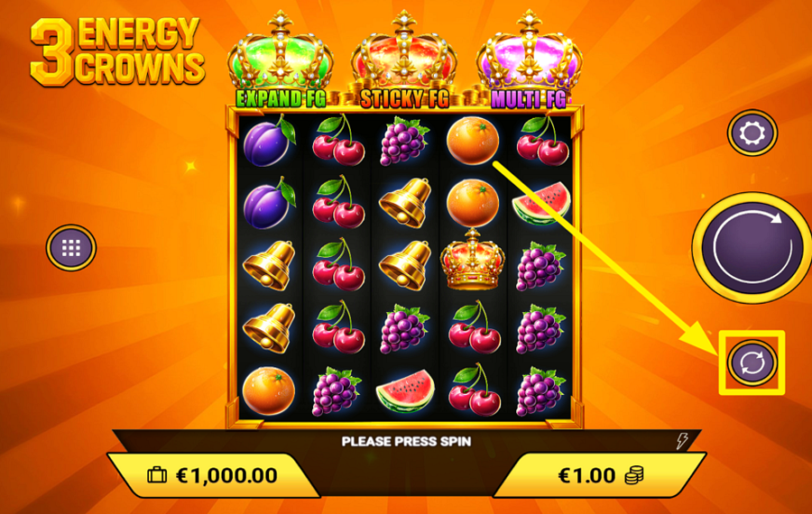 3 Energy Crowns UTILISEZ DES TOURS AUTOMATISÉS.