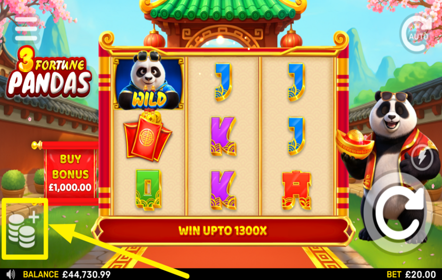 3 Fortune Pandas DETERMINE YOUR BET.