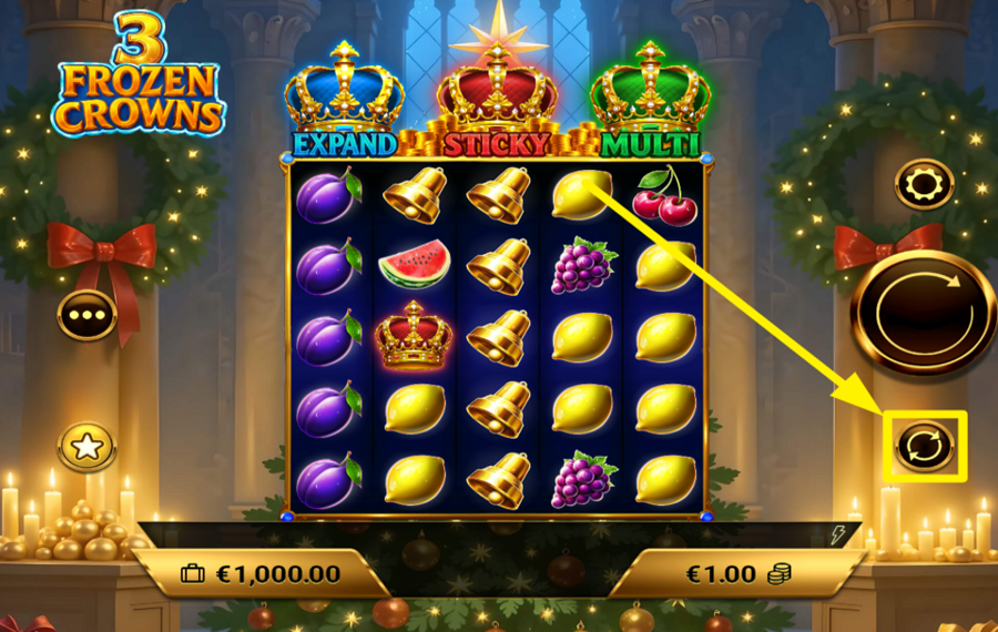 3 Frozen Crowns UTILISER LA LECTURE AUTOMATIQUE.