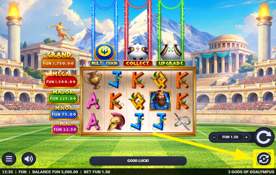 3 Gods of Goalympus AUTOMATISCHE SPRINGS STARTEN.