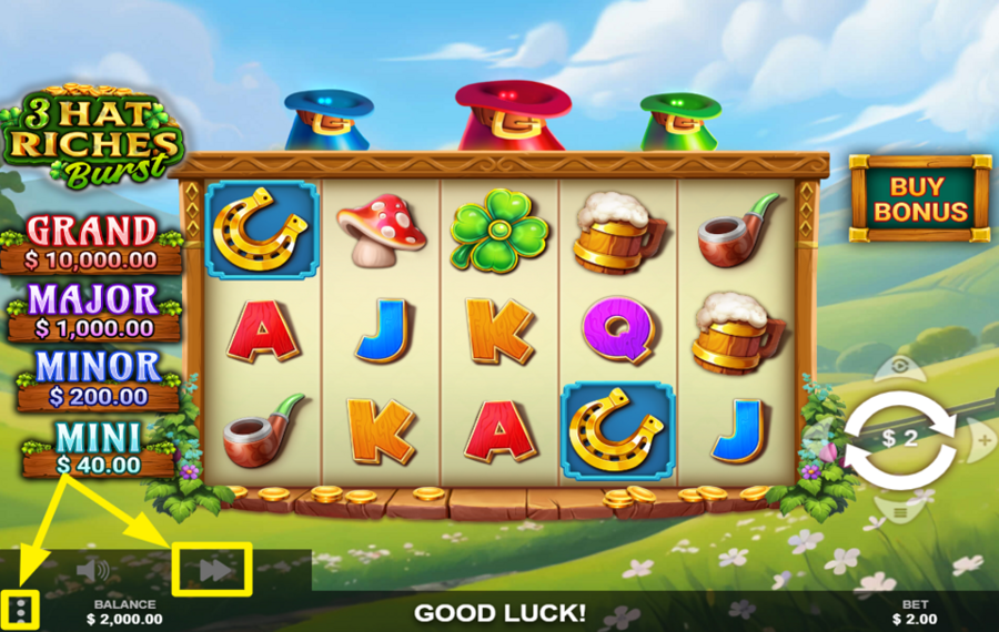 3 Hat Riches Burst RAMP UP THE SPEED.