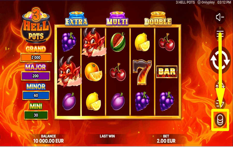 3 Hell Pots PLATZIEREN SIE IHRE WETTE.