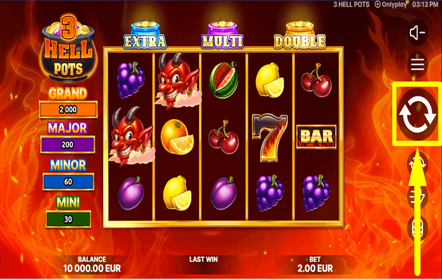 3 Hell Pots SPIELE UM PREISE.