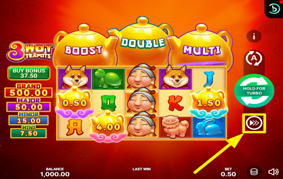 3 Hot Teapots Hold and Win ACCÉLÉREZ L'ACTION !