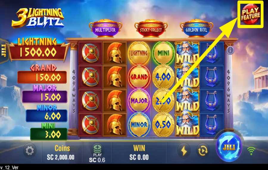 3 Lightning Blitz GRAB A BONUS!