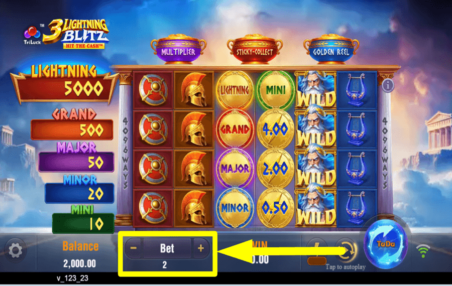 3 Lightning Blitz Hit the Cash HAGA SU APUESTA.