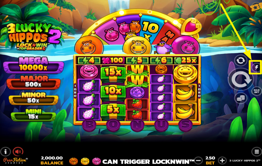 3 Lucky Hippos 2 BESCHLEUNIGEN SIE DIE HANDLUNG.