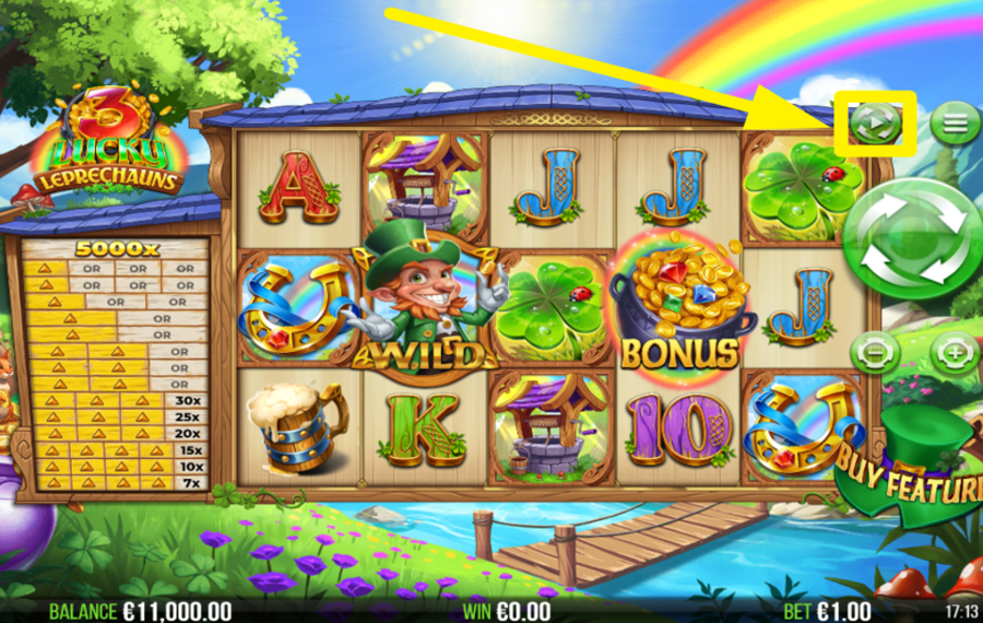 3 Lucky Leprechauns CHOOSE AUTOMATIC SPINS.