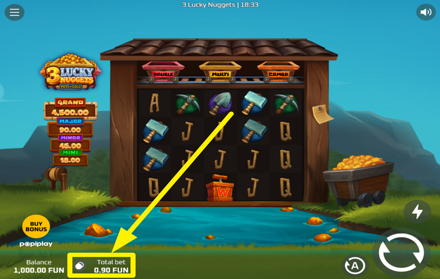 3 Lucky Nuggets FAITES VOTRE PARI.