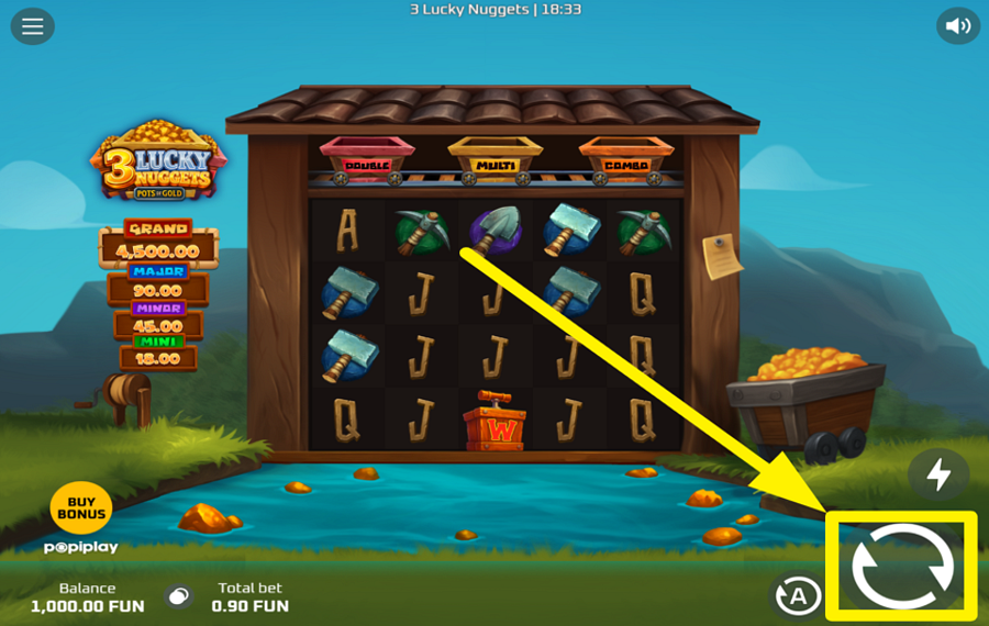 3 Lucky Nuggets TOURNEZ POUR GAGNER!