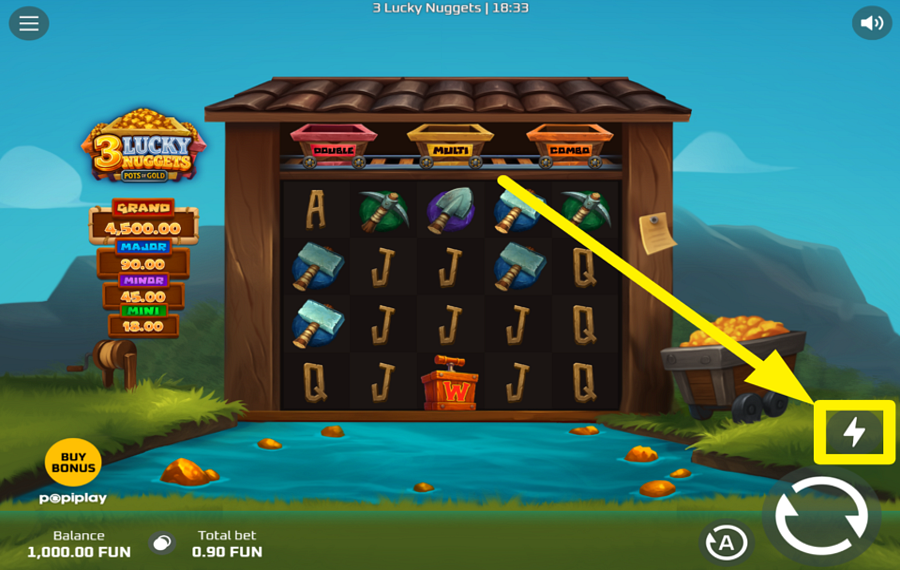 3 Lucky Nuggets ACCÉLÉREZ L'ACTION.