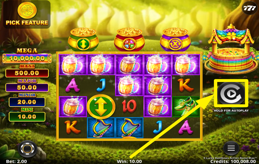 3 Lucky Rainbows Action Boost Max ENTRA IN AZIONE!