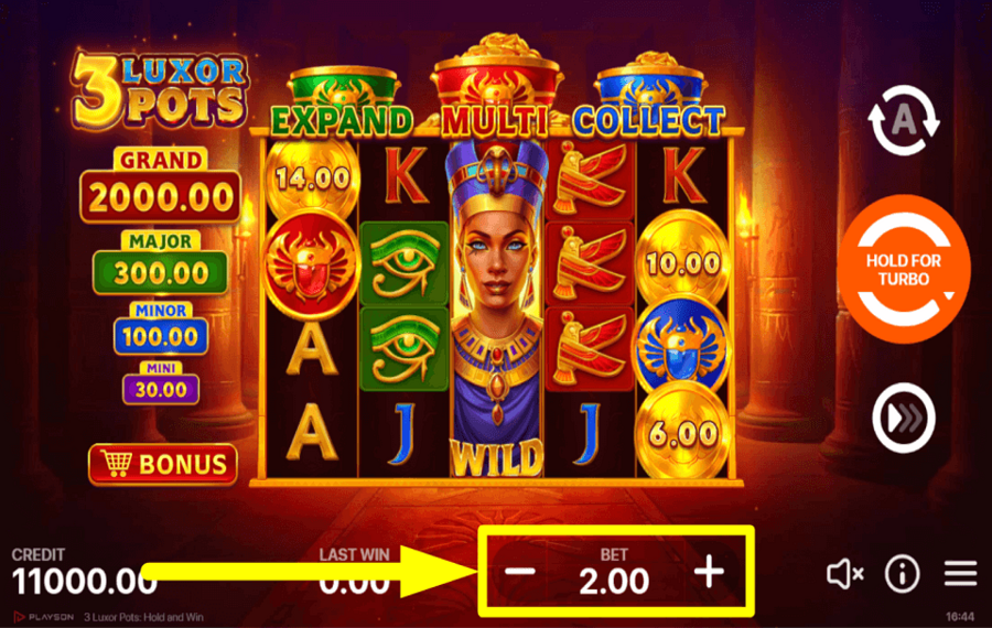 3 Luxor Pots Hold and Win ДЕЛАЙТЕ СТАВКУ.