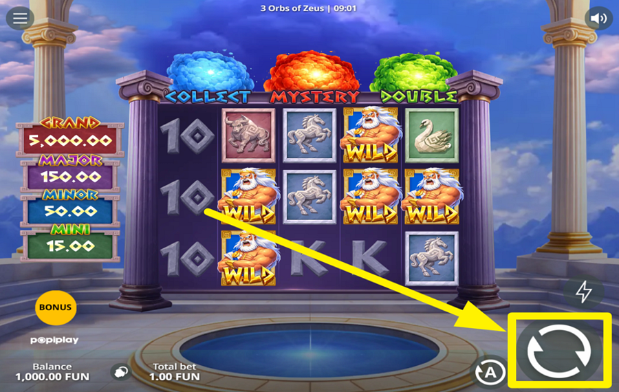 3 Orbs of Zeus TOURNEZ POUR GAGNER!