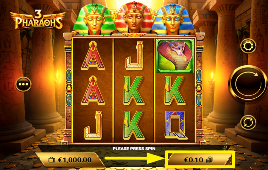 3 Pharaohs FAITES VOTRE JEU.