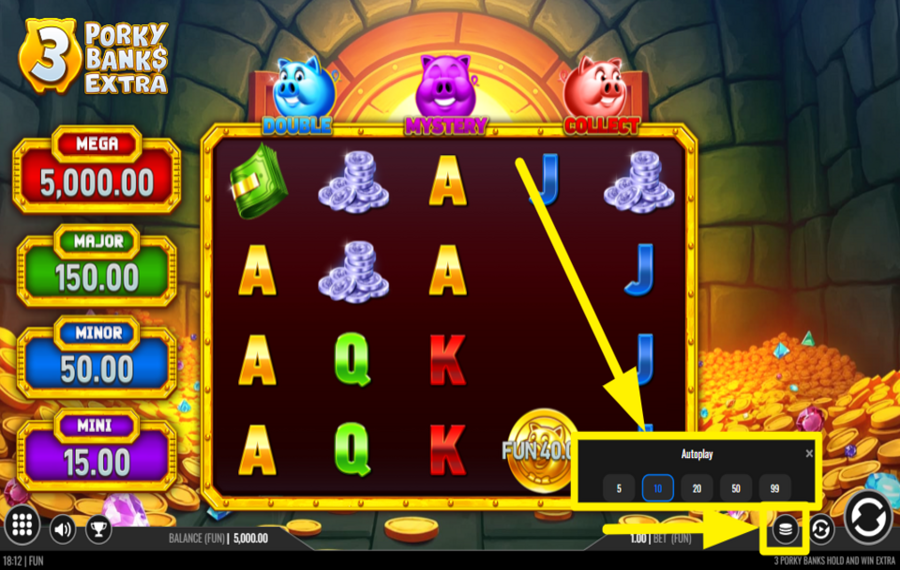 3 Porky Banks Extra UTILIZE AUTOPLAY.