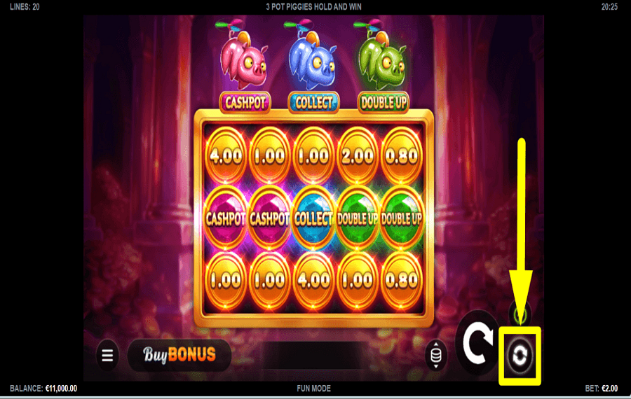 3 Pot Piggies Hold and Win ВЫБЕРИТЕ АВТОВОСПРОИЗВЕДЕНИЕ.