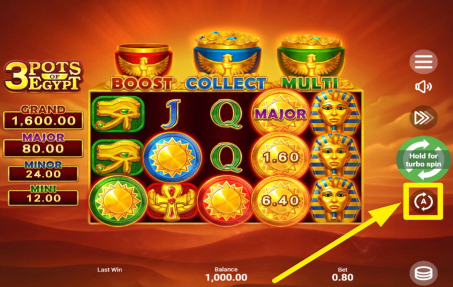 3 Pots of Egypt UTILICE LA REPRODUCCIÓN AUTOMÁTICA.