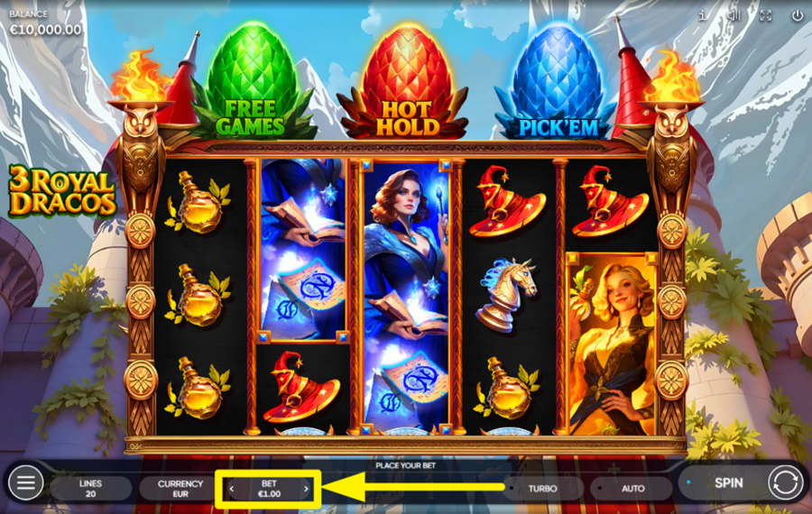 3 Royal Dracos ENTSCHEIDEN SIE SICH ÜBER IHREN EINSATZ.