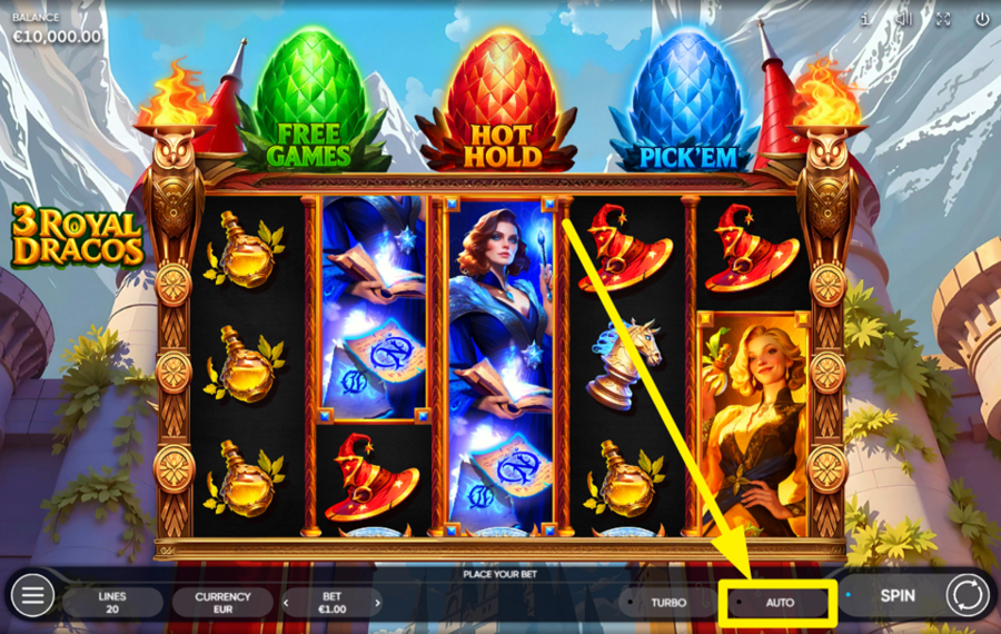 3 Royal Dracos AUTOMATISCHE WIEDERGABE AKTIVIEREN.