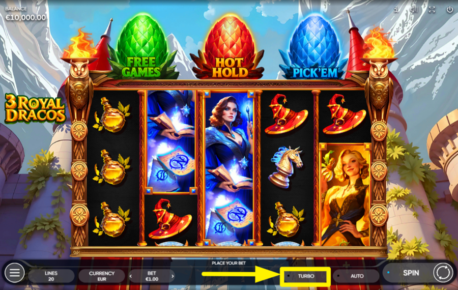 3 Royal Dracos ERHÖHRE DAS GESCHWINDIGKEITSMOMENT.