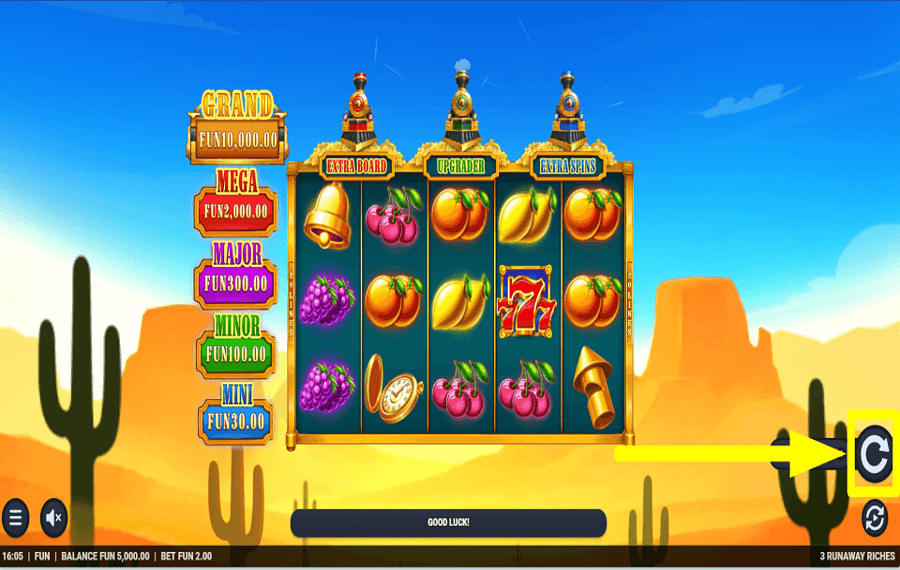 3 Runaway Riches GO FOR A SPIN.