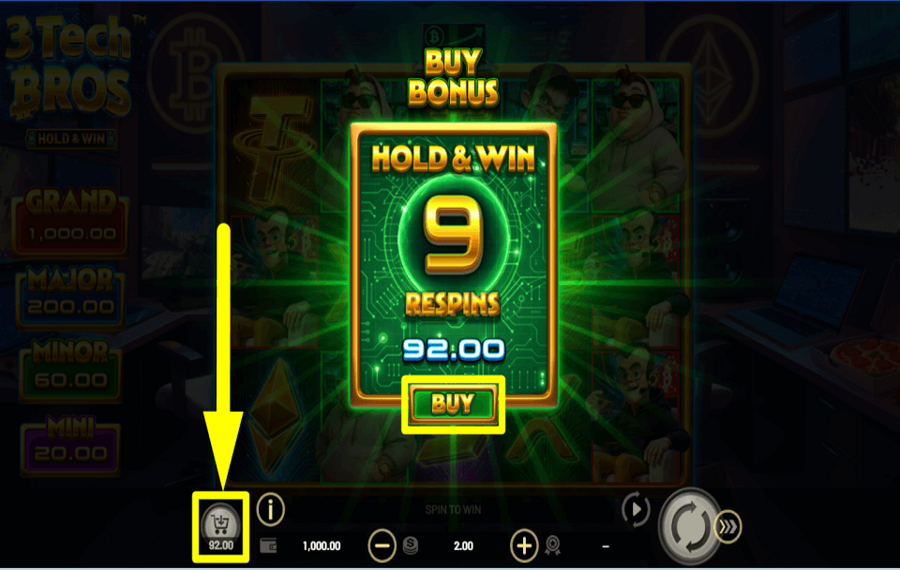 3 Tech Bros Hold and Win COLLECT RESPINS.