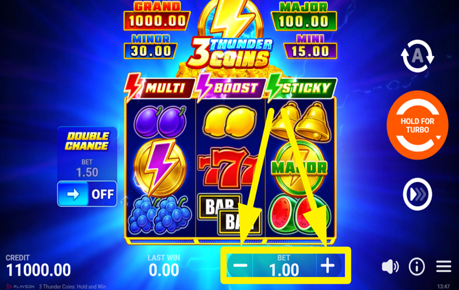 3 Thunder Coins Hold and Win FAI LA TUA PUNTATA.